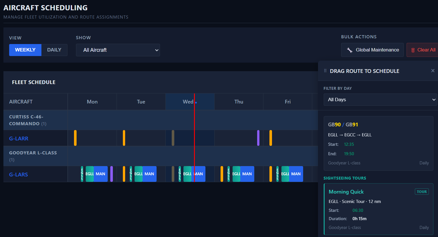 Flight scheduling