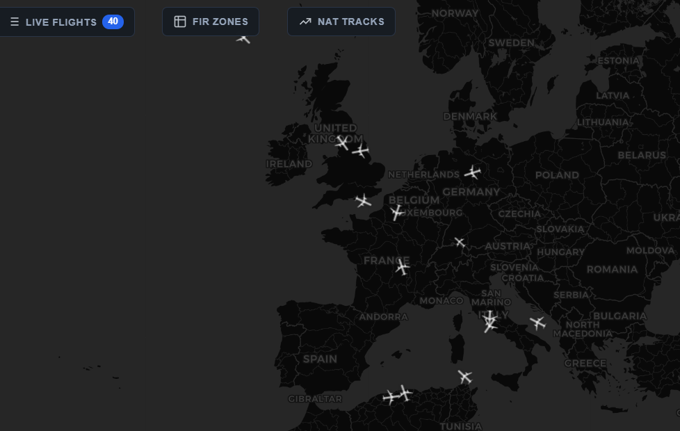 Live world map